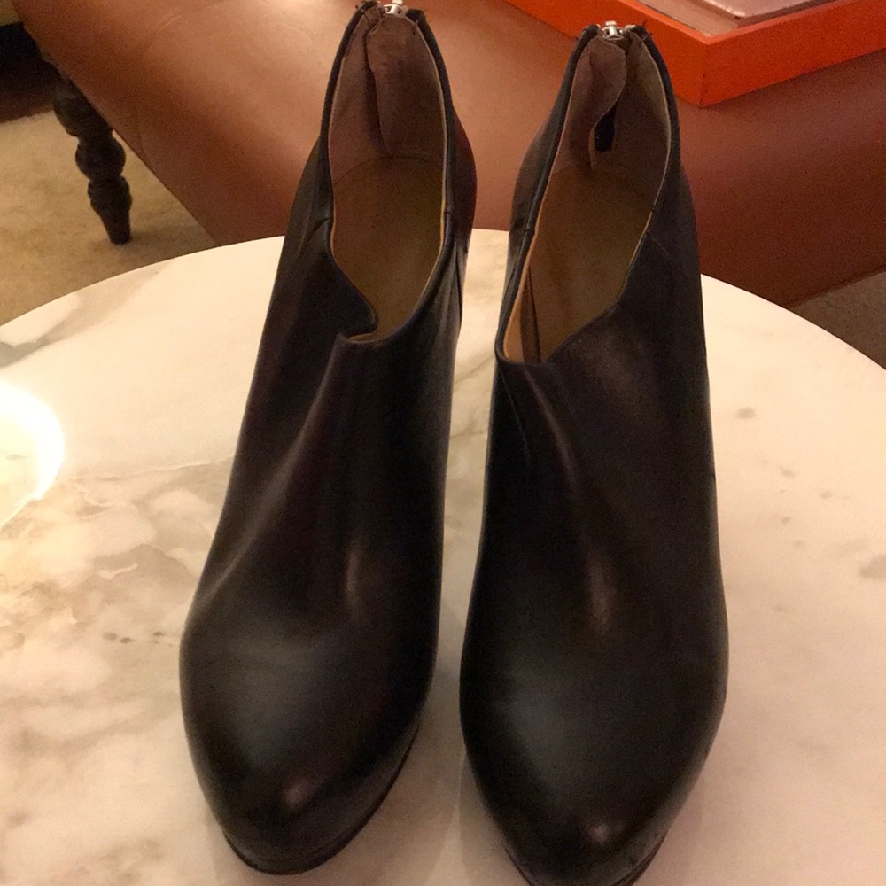 Black Leather Booties